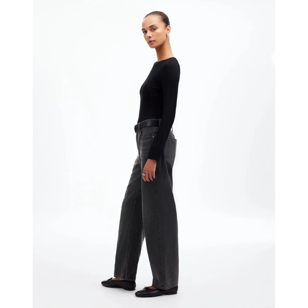 Madewell The Darted Barrel-Leg Jean Olenda Wash 32 NWT - Picture 2 of 9